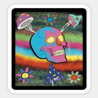 Trippy skull Sticker